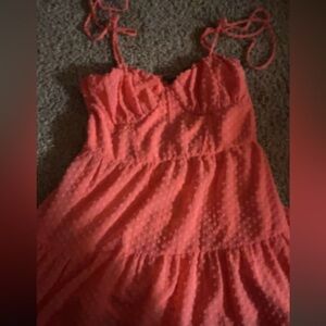 Flowy Spaghetti String Heart Printed Short Dress